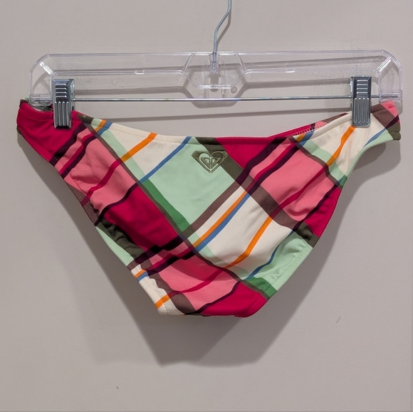 Roxy Colorful Plaid Bikini Bottom Size Medium - Picture 3 of 6